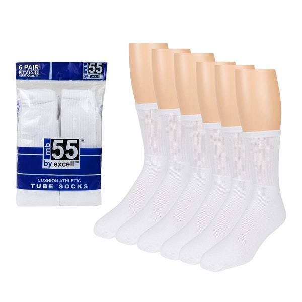 White Cushion Athletic Tube Socks Size 10-13 Case Pack 36