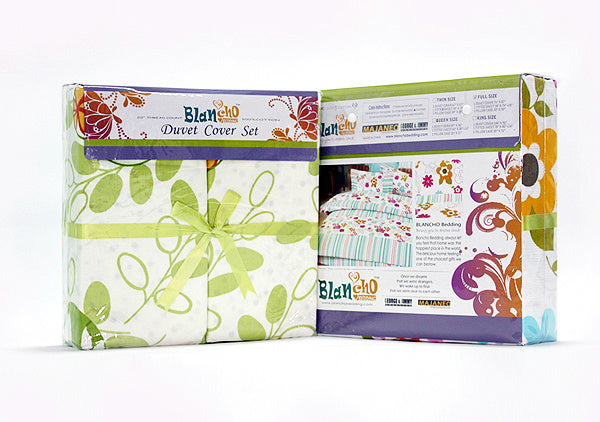Blancho Bedding - [Summer Leaf] 100% Cotton 5PC Comforter Set (Full Size)