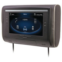 Power Acoustik 9&quot; Lcd Universal Headrest With Ir &amp; Fm Transmitters &amp; 3 Interchangeable Skins (monitor Only)
