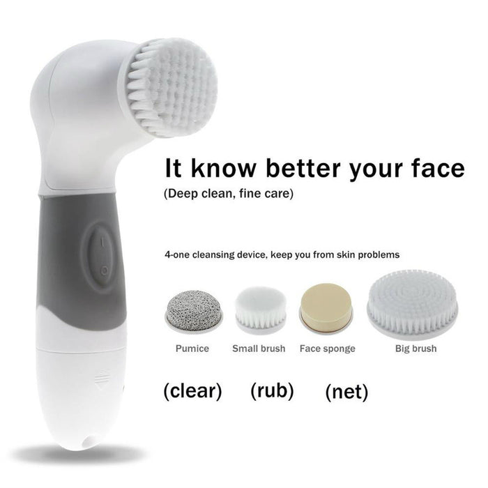 1set Face wash instrument cleansing silicone household silicone ultrasonic vibration massage electric female face wash artifact to clean pores