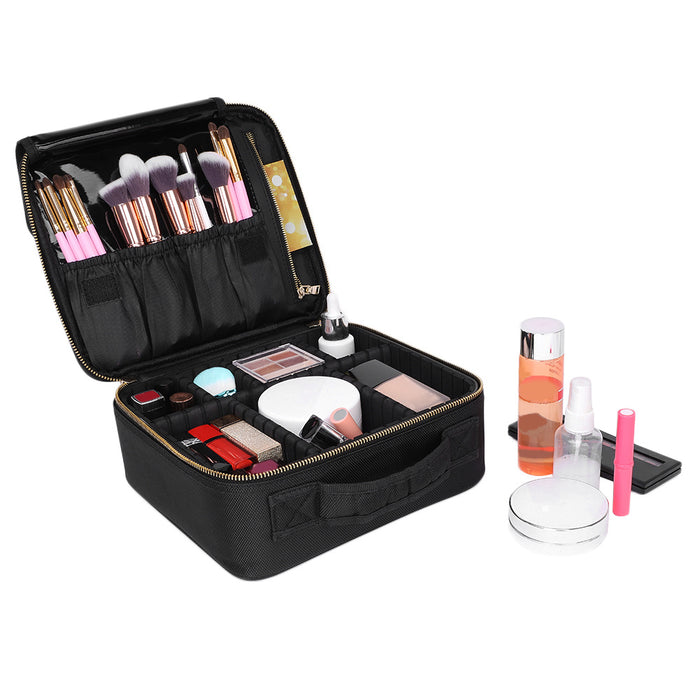 Professional Cosmetic Makeup Bag Organizer Makeup Boxes Black-S YF