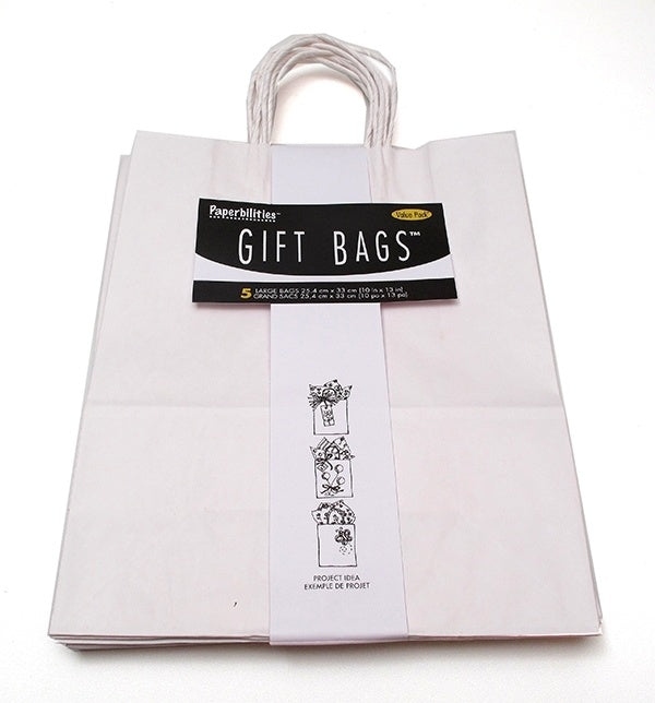 Gift Bag White Pack 5
