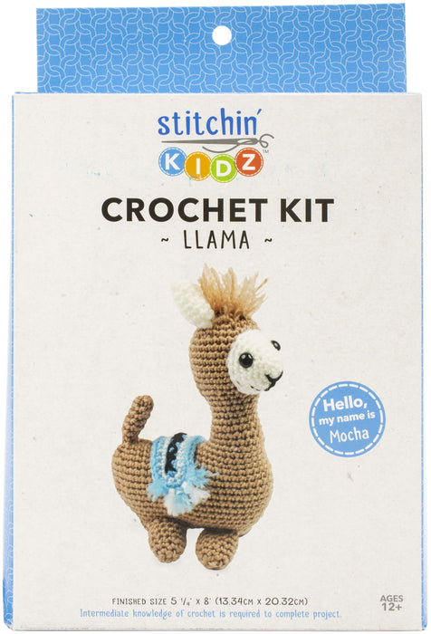 Fabric Editions Stitchin' Kidz Crochet Kit -Llama