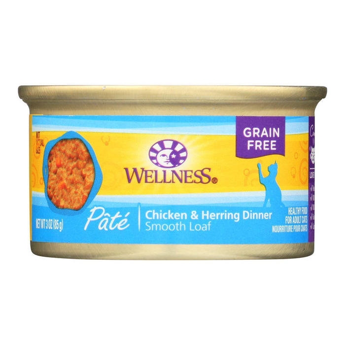Wellness Pet Products Cat Food - Chicken and Herring - Case of 24 - 3 oz.