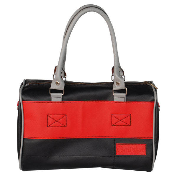 [Kiss In The Dark] Onitiva Leatherette Double Handle Satchel Bag Handbag Purse