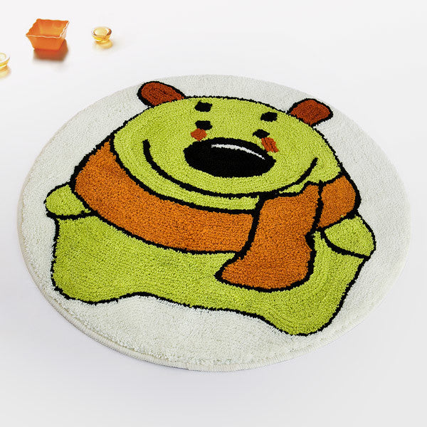 [Green Bear] Kids Room Rugs (23.6 by 23.6 inches)