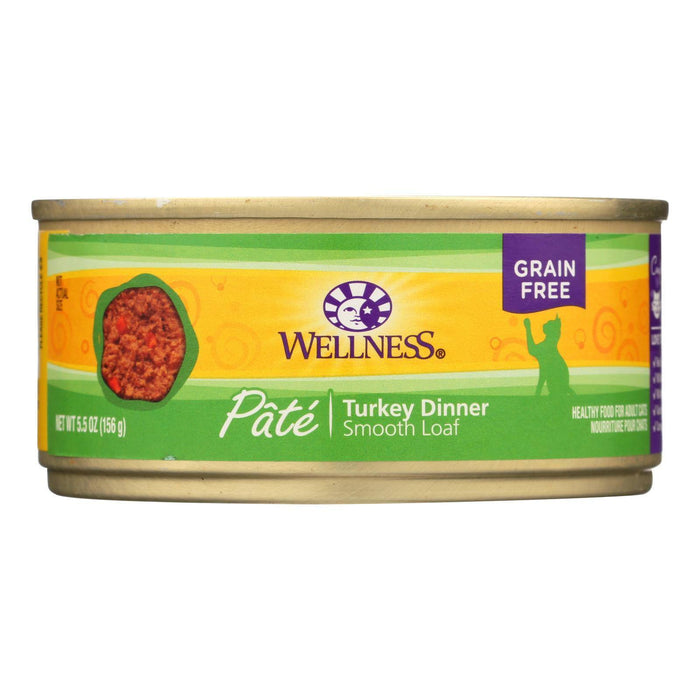 Wellness Pet Products Cat Food - Turkey Recipe - Case of 24 - 5.5 oz.