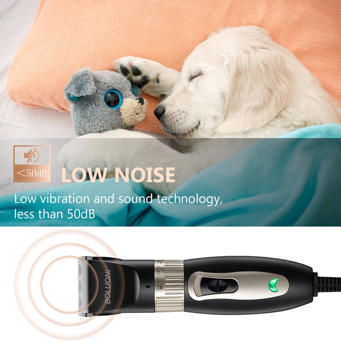 M02-03 Dog Clippers Shaver 12V High Power Dog Grooming Clippers for Thick Heavy Coats Plug-in Professional Pet Trimmer Clippers Kit with 4 Guard Comb