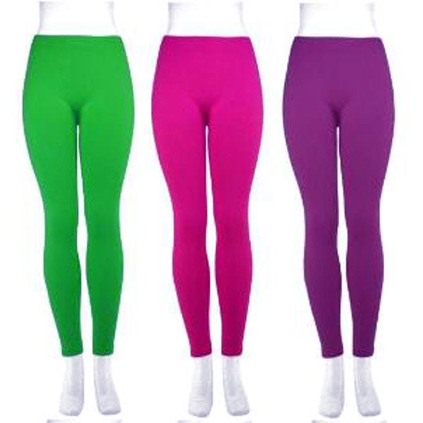 Women's Assorted Color Footless Leggings - Size S/M Case Pack 7