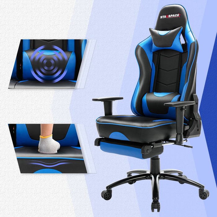 Free Shipping High-Back Reclining Ergonomic Gaming Chair with Adjustable Armrest