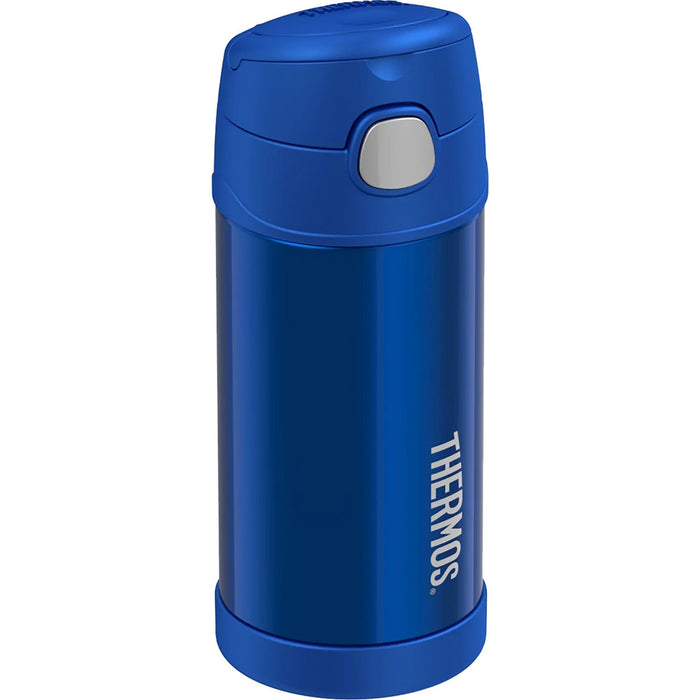 Thermos FUNtainer&reg; Stainless Steel Insulated Blue Water Bottle w/Straw - 12oz
