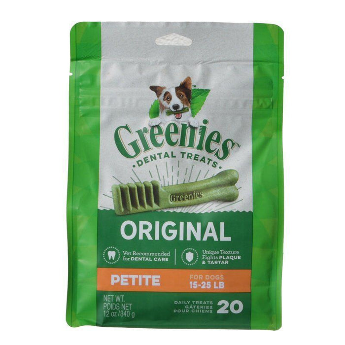 Greenies Original Dental Dog Chews Petite - 20 Treats - (Dogs 15-25 lbs)