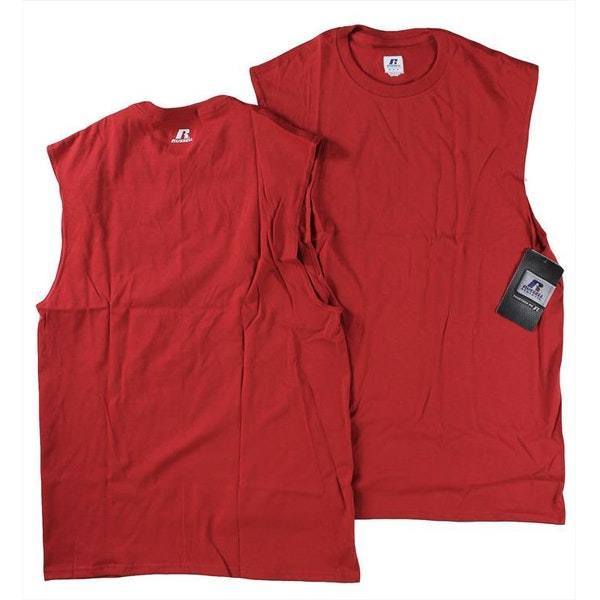 Russell Athletic Men's Muscle Shirts - Red - Size XL Case Pack 12