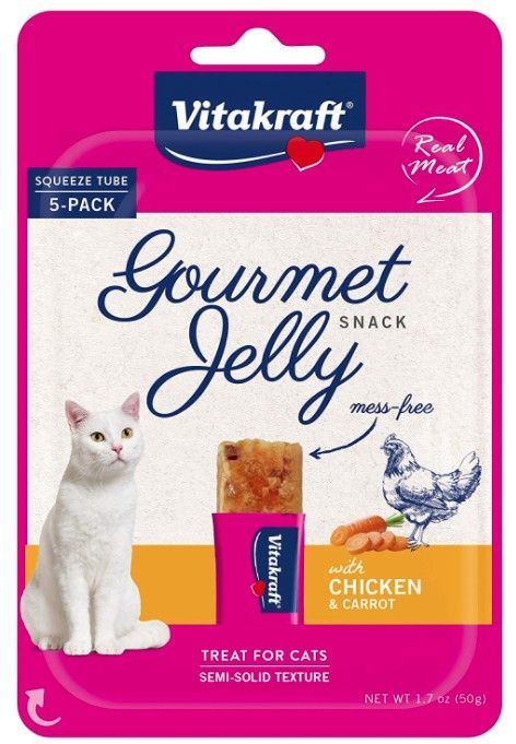 VitaKraft Gourmet Jelly Cat Treat with Chicken and Carrot